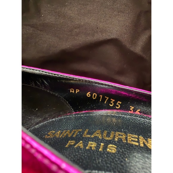 Saint Laurent Zoe 85 Pumps – Metallic Fuchsia Ayers Snakeskin –‎ Size 36/ US 6 - Picture 4 of 9